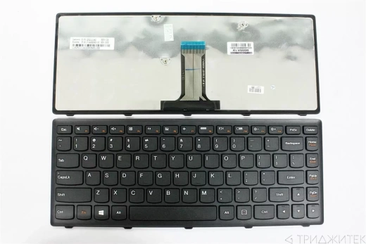 Клавиатура для ноутбука Lenovo IdeaPad G400S, черная, рамка, черная