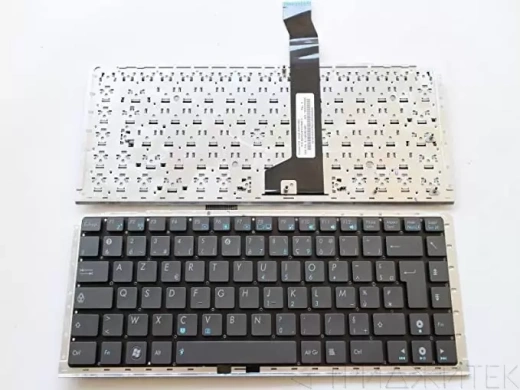 Клавиатура для ноутбука Asus UX30, UX30S чёрная, с серебряной верхней панелью
