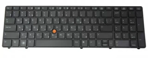 Клавиатура для HP EliteBook 8560W, RU, Backlit, PointStick, Gray