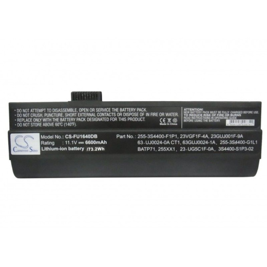 Аккумулятор CameronSino CS-FU1640DB для ноутбука Averatec 5500, 6100A, 6110, 11.1В, 6600 мАч, Li-ion, серый