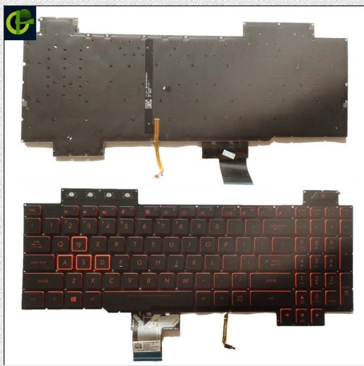 Клавиатура для ноутбука Asus FX504, FX505, FX80, черная, с подсветкой