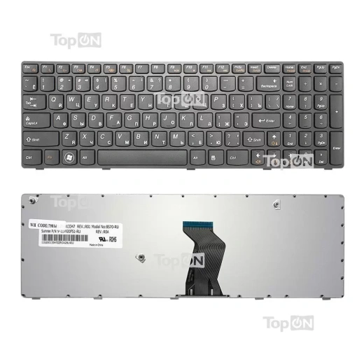 Клавиатура для ноутбука Lenovo V570, B570, B590 Series Gray Frame TOP-79814