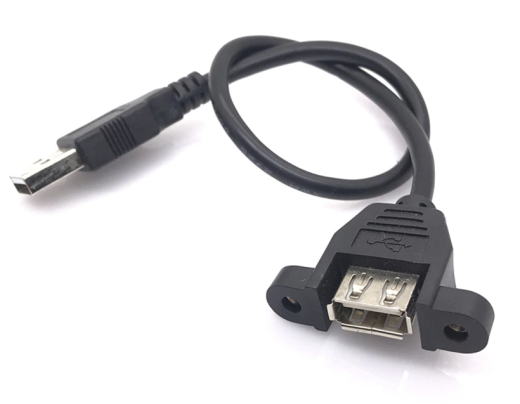 Кабель USB 2.0 для монтажа на корпус 30 см