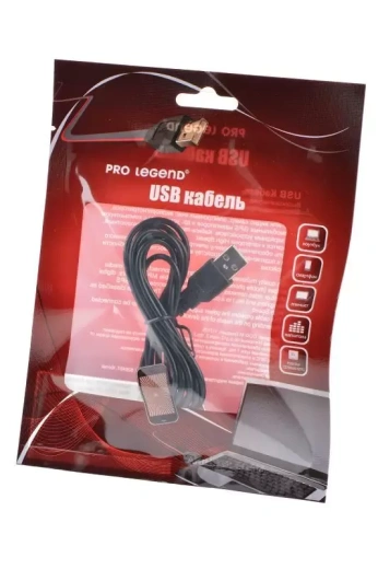 Удлинитель Pro Legend PL1308 USB A - MiniUSB 5P, 1,5 метра