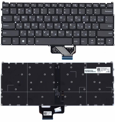 Клавиатура Lenovo 720S-13, BLACK, Backlite, RU