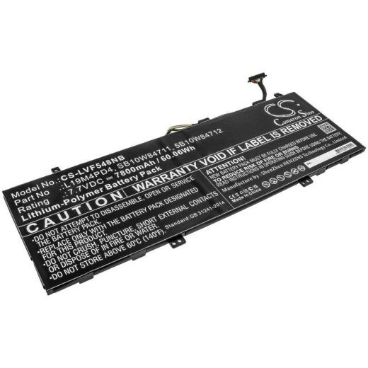 Аккумулятор CameronSino CS-LVF548NB для ноутбука Lenovo Flex 5G, Flex 5G-14Q8CX05(81XE/82AK), 7.7В, 7800 мАч, 60.06 Вт, Li-Polymer, черный