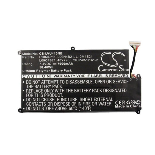Аккумулятор CameronSino CS-LVU410NB для ноутбука Lenovo IdeaPad U40-IFI, U410, 7.4В, 7900 мАч, 58.46 Вт, Li-Polymer, черный