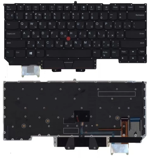Клавиатура для ноутбука Lenovo ThinkPad X1 carbon Gen 6 2018 чёрная с подсветкой