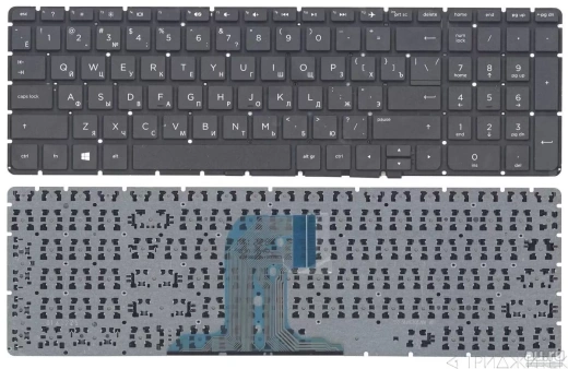 Клавиатура для ноутбука HP Pavilion 15-ay, 15-ac,15-af, 250 G4, 255 G4 чёрная, без рамки