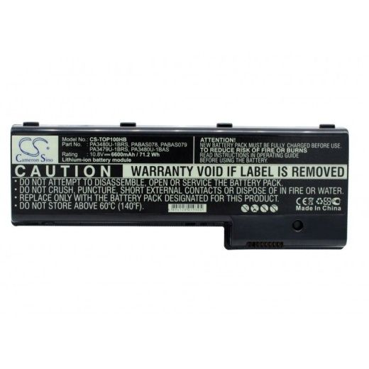 Аккумулятор CameronSino CS-TOP100HB для ноутбука Toshiba Satellite P100 Series, P100-102, 10.8В, 6600 мАч, Li-ion, черный