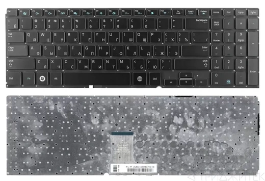 Клавиатура для ноутбука Samsung NP700Z5A, NP700Z5B, NP700Z5C чёрная