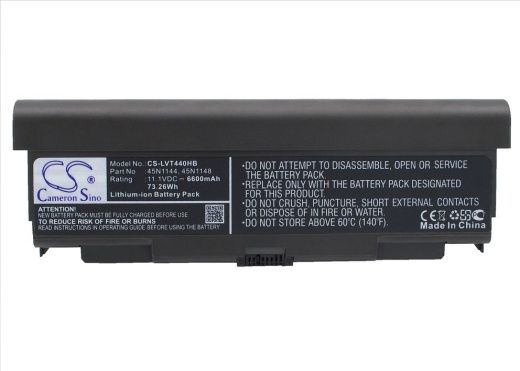 Аккумулятор CameronSino CS-LVT440HB для ноутбука Lenovo 20AT0019CD, ThinkPad L440, 11.1В, 6600 мАч, 73.26 Вт, Li-ion, черный