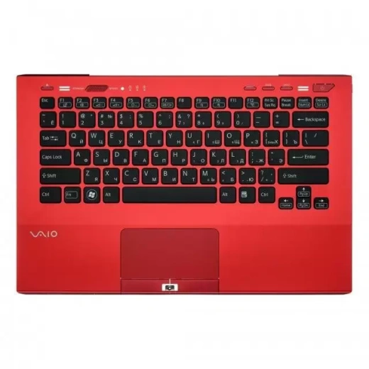 Клавиатура для Sony VPC-SB, VPC-SD (With Touch PAD, For Fingerprint) No Backlit, RU, Red/Black key