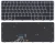 Клавиатура для ноутбука HP 1040 G1 черная с серой рамкой с подсветкой