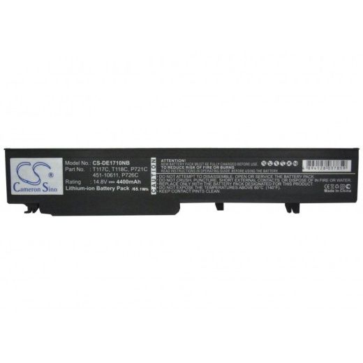 Аккумулятор CameronSino CS-DE1710NB для ноутбука Dell Vostro 1710, Vostro 1720, 14.8В, 4400 мАч, 65.12 Вт, Li-ion, черный