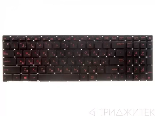 Клавиатура для ноутбука Asus G771, N551, ROG GL552JX, GL552VL, GL552VW, GL552VX, N552VX, черная без рамки
