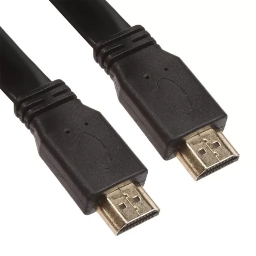 Кабель HDMI 1.4v HDTV плоский широкий (5 метров/черный)