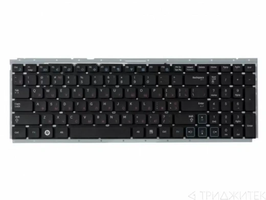 Клавиатура для ноутбука Samsung rc508, rc510, rc520, rv509, rv511, rv513, rv515, rv518, rv520, np-rv509, np-rv511, np-rv513, np-rv515, np-rv518, np-rv520, r509, rv711, rv720, черная без рамки, горизонтальный Enter