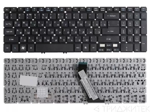 Клавиатура для ноутбука Acer Aspire V5-531, V5-551, V5-552, V5-571, V5-572, V7-581, V7-582, M3-581, M5-581 чёрная