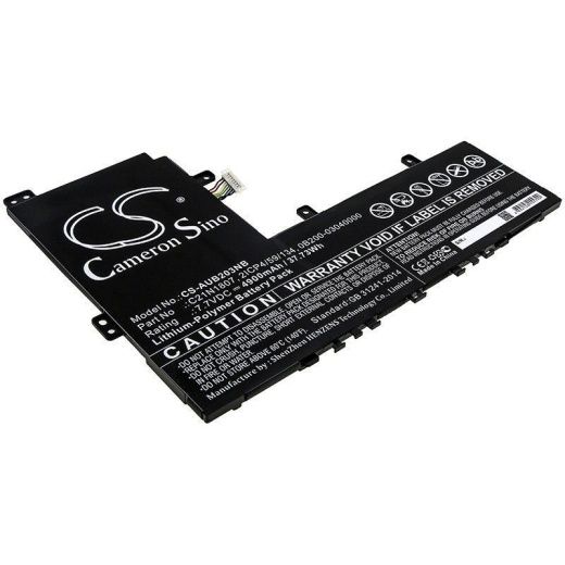 Аккумулятор CameronSino CS-AUB203NB для ноутбука Asus C223NA, C223NA-1A, 7.7В, 4900 мАч, 37.73 Вт, Li-Polymer, черный