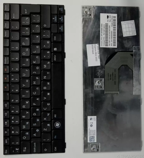 Клавиатура для ноутбука Dell Inspiron mini 1012, 1018 чёрная