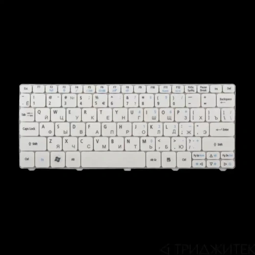 Клавиатура для Acer Aspire One 532 532H AO532 AO532H AOD532H PAV70 NAV70 ZH9 PAV02 (белая)