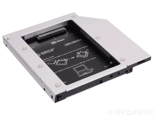 Адаптер (AD62) для HDD/SSD дисков 2.5`` в отсек привода 12,7мм, серебро (Vixion)