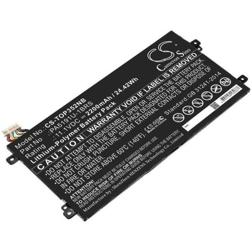 Аккумулятор CameronSino CS-TOP352NB для ноутбука Toshiba P30W-B-10E, 11.1В, 2200 мАч, 24.42 Вт, Li-Polymer, черный