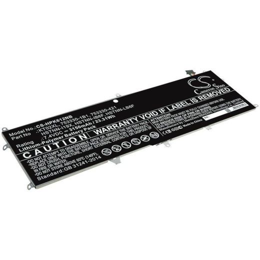 Аккумулятор CameronSino CS-HPK612NB для ноутбука HP Pro X2 612 G1 Keyboard, 7.4В, 3150 мАч, 23.31 Вт, Li-Polymer, черный