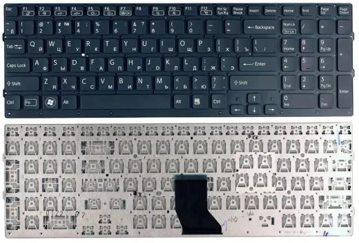 Клавиатура для ноутбука Sony Vaio VPC-CB, VPC-CB17, черная
