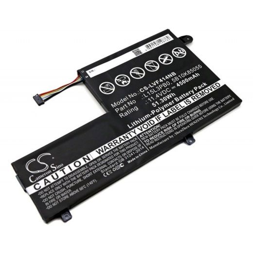 Аккумулятор CameronSino CS-LVF414NB для ноутбука Lenovo 7000-14, Flex 4 1470, Flex 4 1480, 11.4В, 4500 мАч, 51.3 Вт, Li-Polymer, черный
