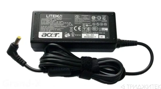 Блок питания (сетевой адаптер) для ноутбуков Acer 19V 3.42A 65W 5.5x1.7, без сетевого кабеля, (оригинал)