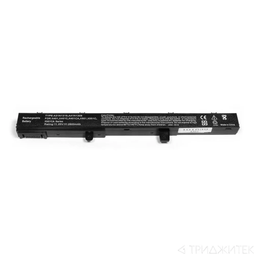Аккумулятор (батарея) для ноутбука Asus X441CA, X551CA, (A41N1308), 2600мАч, 14.4В, черный (оригинал)