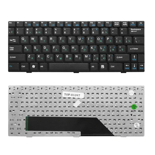 Клавиатура для ноутбука MSI Wind U90, U100, U110, U120; Mini 1210, E1210; RoverBook Neo U100WH Series TOP-81097