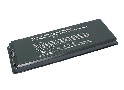 Аккумуляторная батарея для ноутбука Apple MacBook A1185, A1181 5000mAh черная OEM