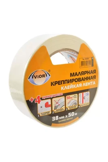 Клеящая лента AVIORA 304-009 малярная креппированная, 38 мм*50м, SR1