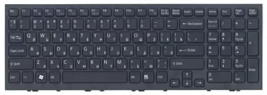 Клавиатура для Sony VPC-EE Series RU, Black frame/Black key