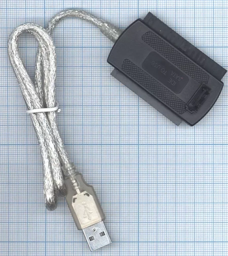 Переходник USB IDE 40 IDE 44 SATA, для HDD 3.5" необходимо дополнительное питание
