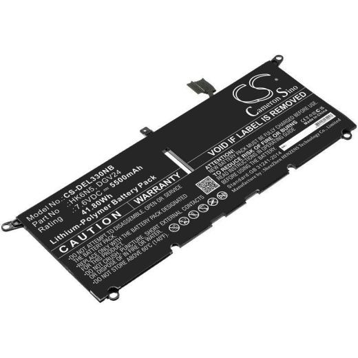 Аккумулятор CameronSino CS-DEL330NB для ноутбука Dell Inspiron 13 5000 5390, 7.6В, 5500 мАч, 41.8 Вт, Li-Polymer, черный