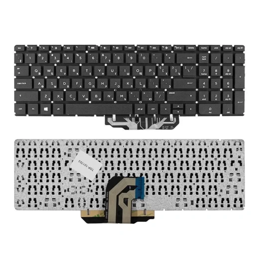 Клавиатура для ноутбука HP Pavilion 15-ac, 15-ae, 15-af, HP 250 G4, 255 G4 Series, чёрная, без рамки, плоский Enter