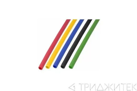 Набор термоусадочных трубок, 3.0, 1.5 мм, 1 м., пять цветов