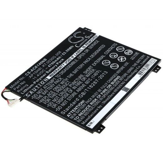 Аккумулятор CameronSino CS-ACK140NB для ноутбука Acer AO1-431-C139, 11.4В, 4700 мАч, 53.58 Вт, Li-Polymer, черный