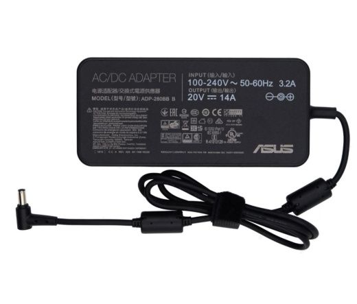 Блок питания Asus 6.0x3.7мм, 280Вт, 20В, 14A, без сетевого кабеля (оригинал)