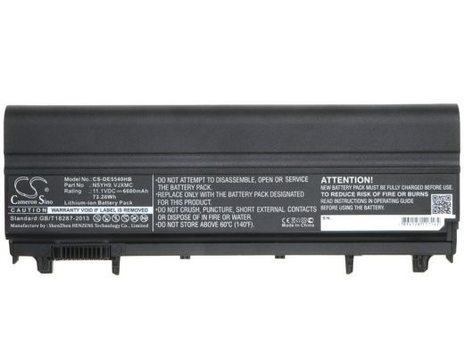 Аккумулятор CameronSino CS-DE5540HB для ноутбука Dell Latitude 14, Latitude 14 5000, 11.1В, 6600 мАч, 73.26 Вт, Li-ion, черный