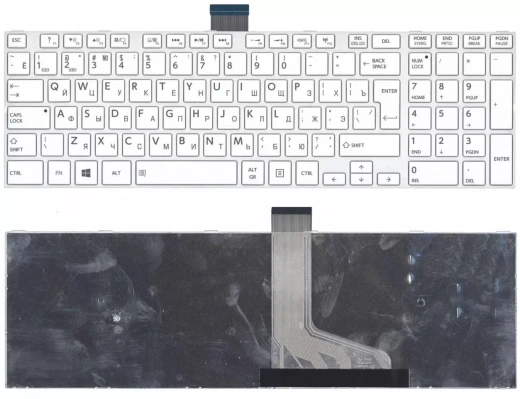 Клавиатура для ноутбука Toshiba Satellite C55, C55-A, C55dt with farme