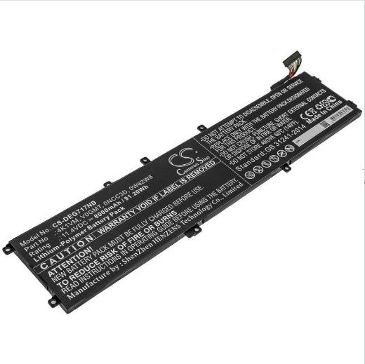 Аккумулятор CameronSino CS-DEG717NB для ноутбука Dell G7 17 7700, 11.4В, 8000 мАч, 91.2 Вт, Li-Polymer, черный