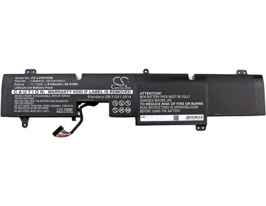 Аккумулятор CameronSino CS-LVP910NB для ноутбука Lenovo IdeaPad Y900, Y900 17ISK, 11.1В, 8100 мАч, 89.91 Вт, Li-ion, черный