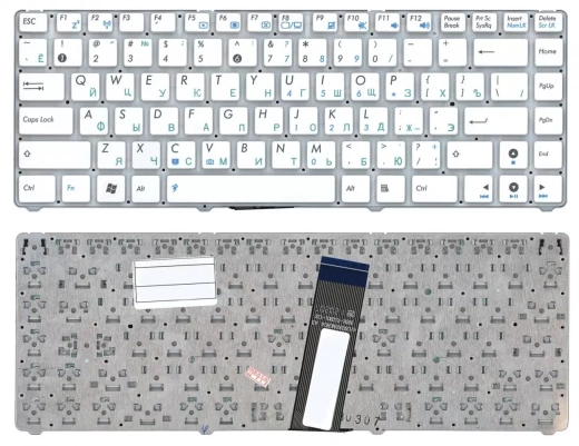 Клавиатура для ноутбука Asus 1215 1225c 1225b белая