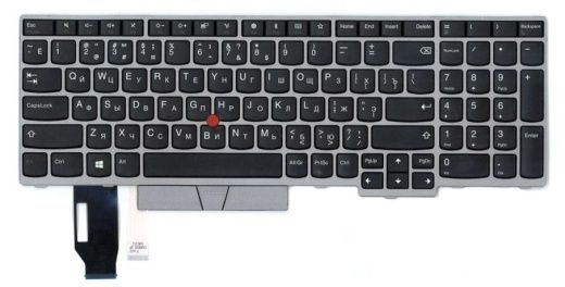 Клавиатура для ноутбука Lenovo IBM Thinkpad E580 серебристая