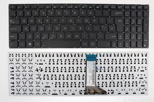 Клавиатура для ноутбука Asus X551 черная, верхняя панель в сборе